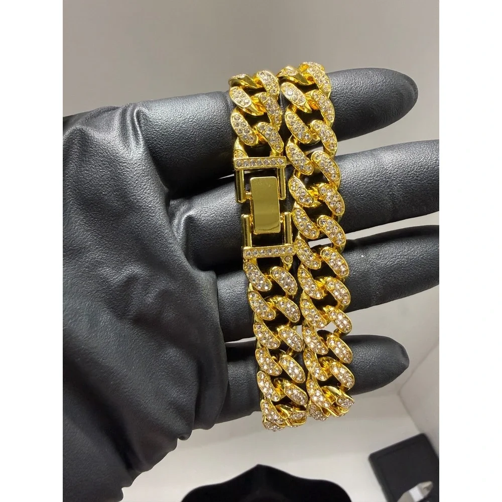 cuban chain iced out vvscz over stainless 20inch 12.5mm